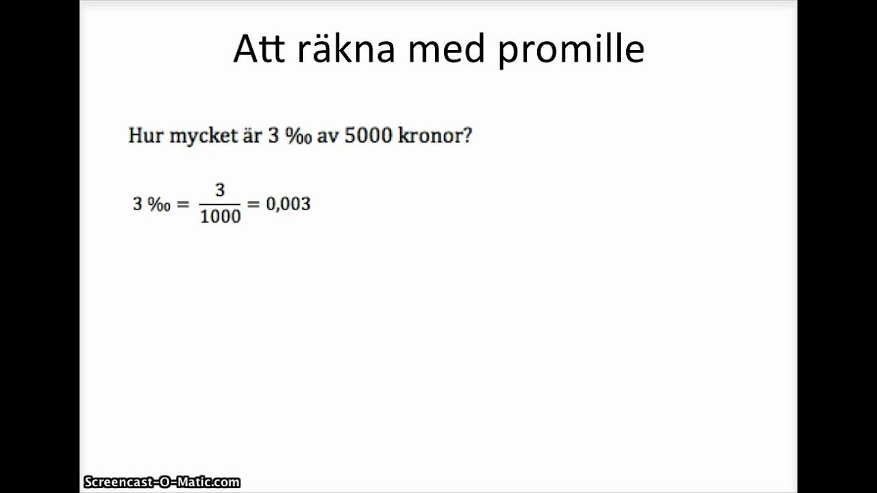 Promille och ppm