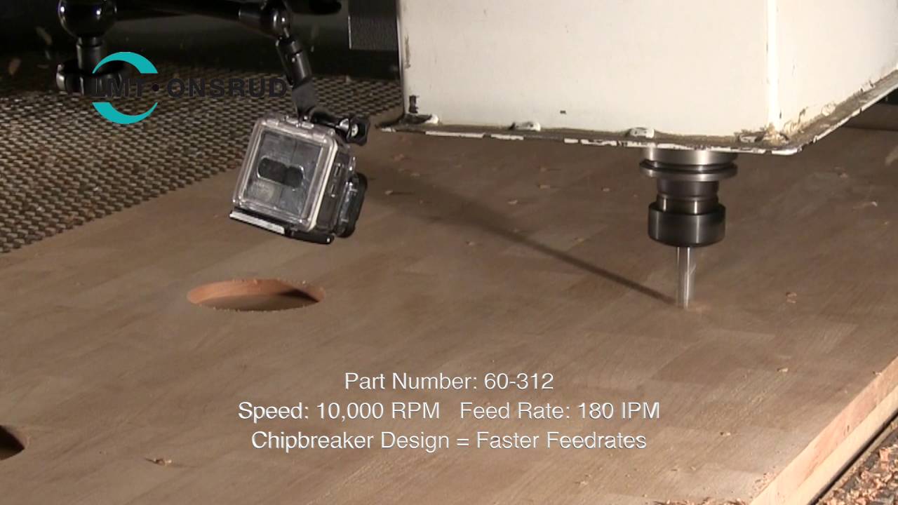 Cutting Alder Wood with Onsrud Part Number 60-312 by LMT Onsrud