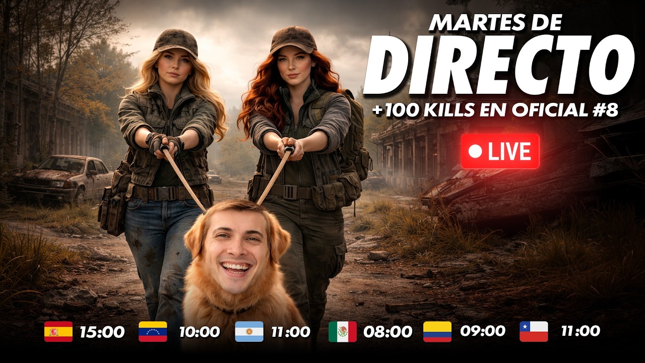 Dos mujeres y un perro (yo) 🐕 Día 8 💀 Reto +100 Kills 💀 !reto | Directo en 2k