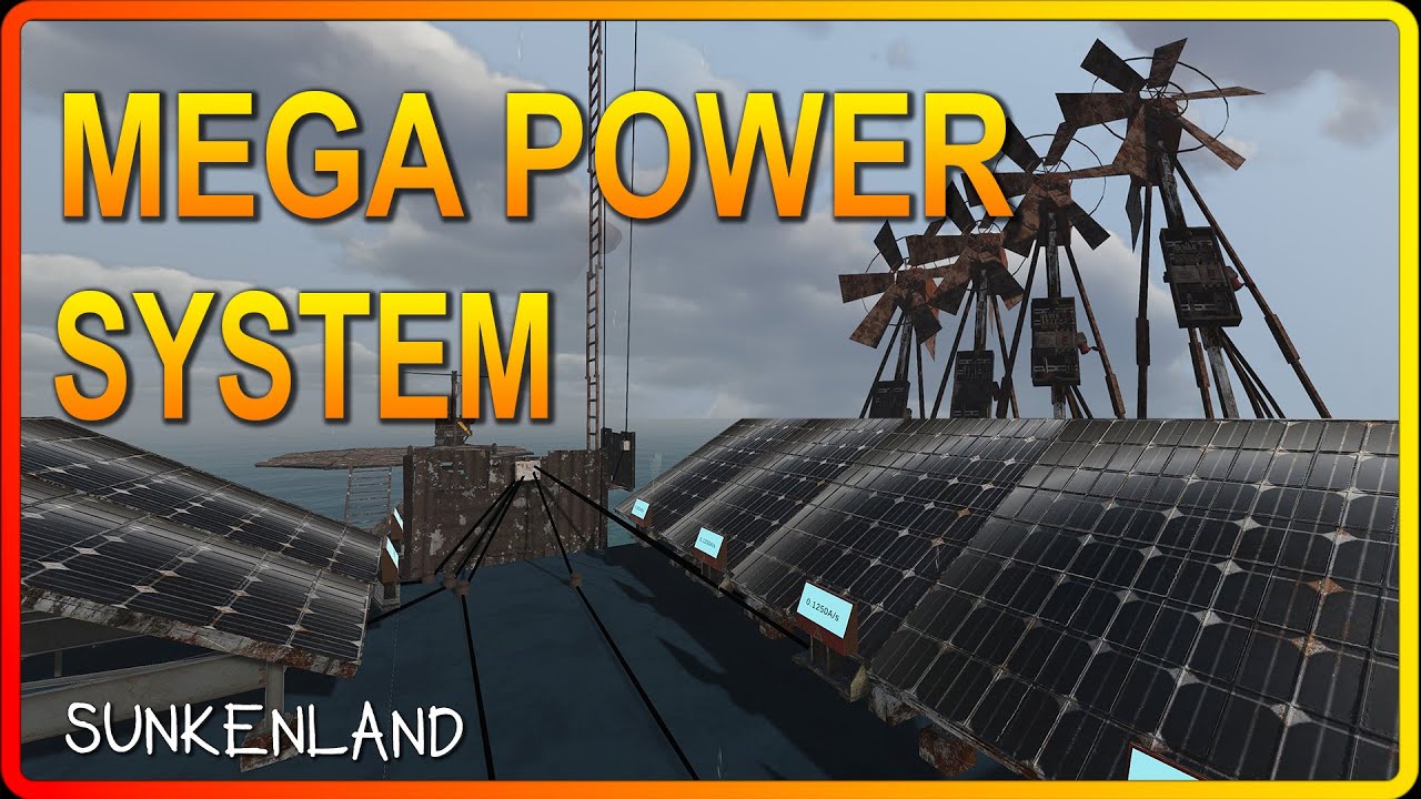Expanding the Power Grid to Solar, Wind and Lightning MEGA power storage in Sunkenland Gameplay EP23