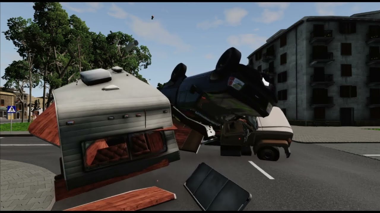 BeamNG Drive-Camping Crash-Junky driver made chaos (Vengeance/Karma Universe)