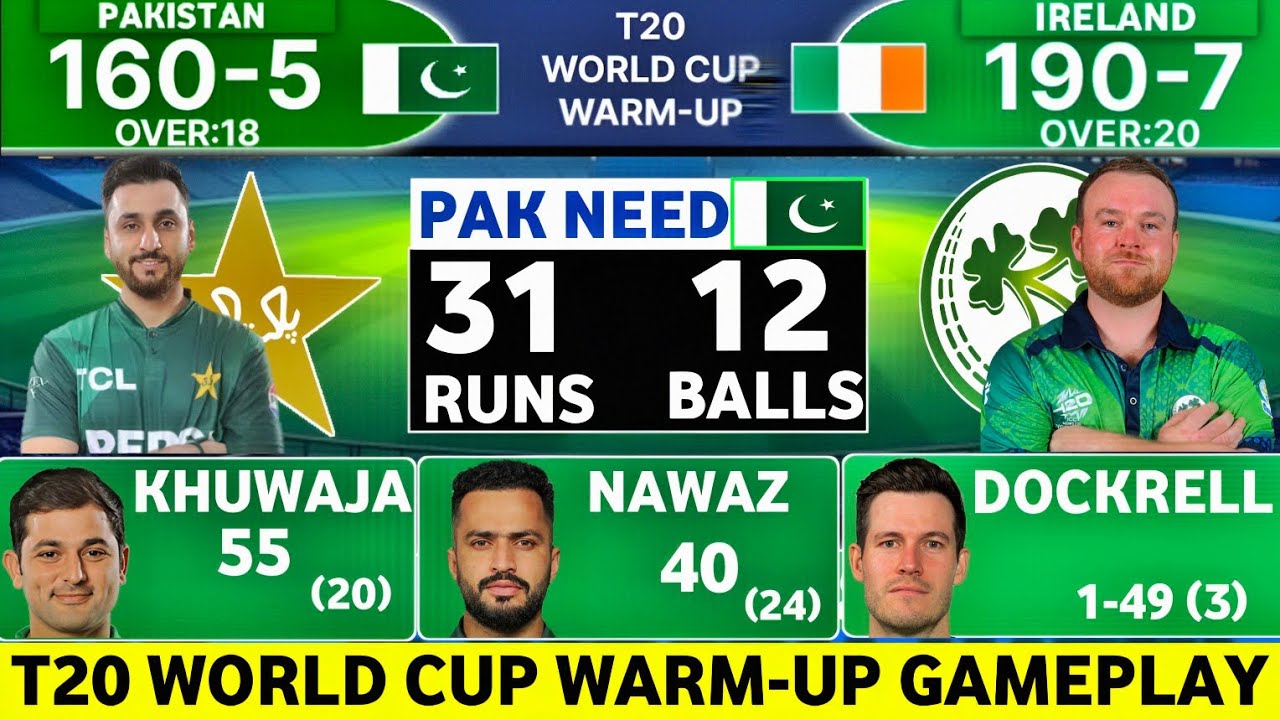 PAK Incredible Win | T20 World Cup Warm-Up Match | Gameplay | Against Ireland