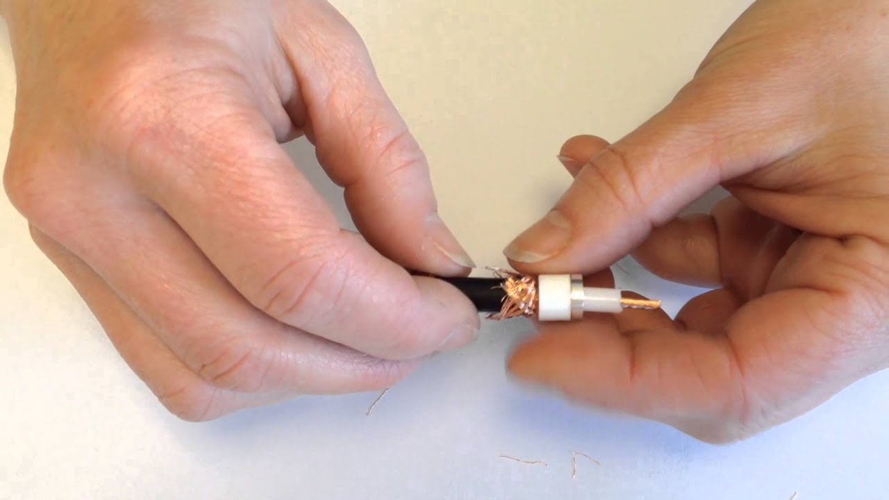 Montageanleitung-08: N-Stecker, gerade, Lötausführung