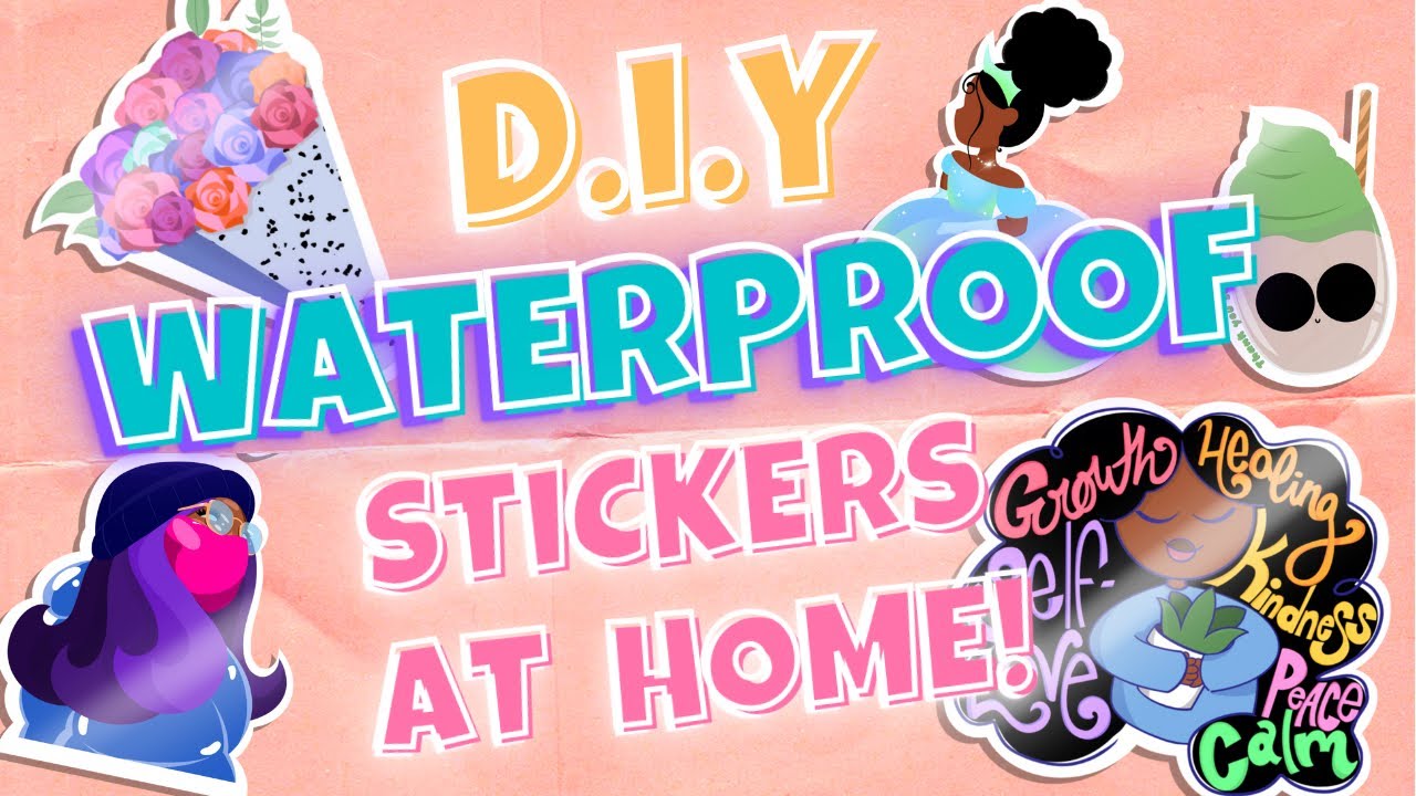 How I Make Waterproof Stickers! DIY Waterproof, Shiny Stickers at Home! How I laminate my stickers!✨