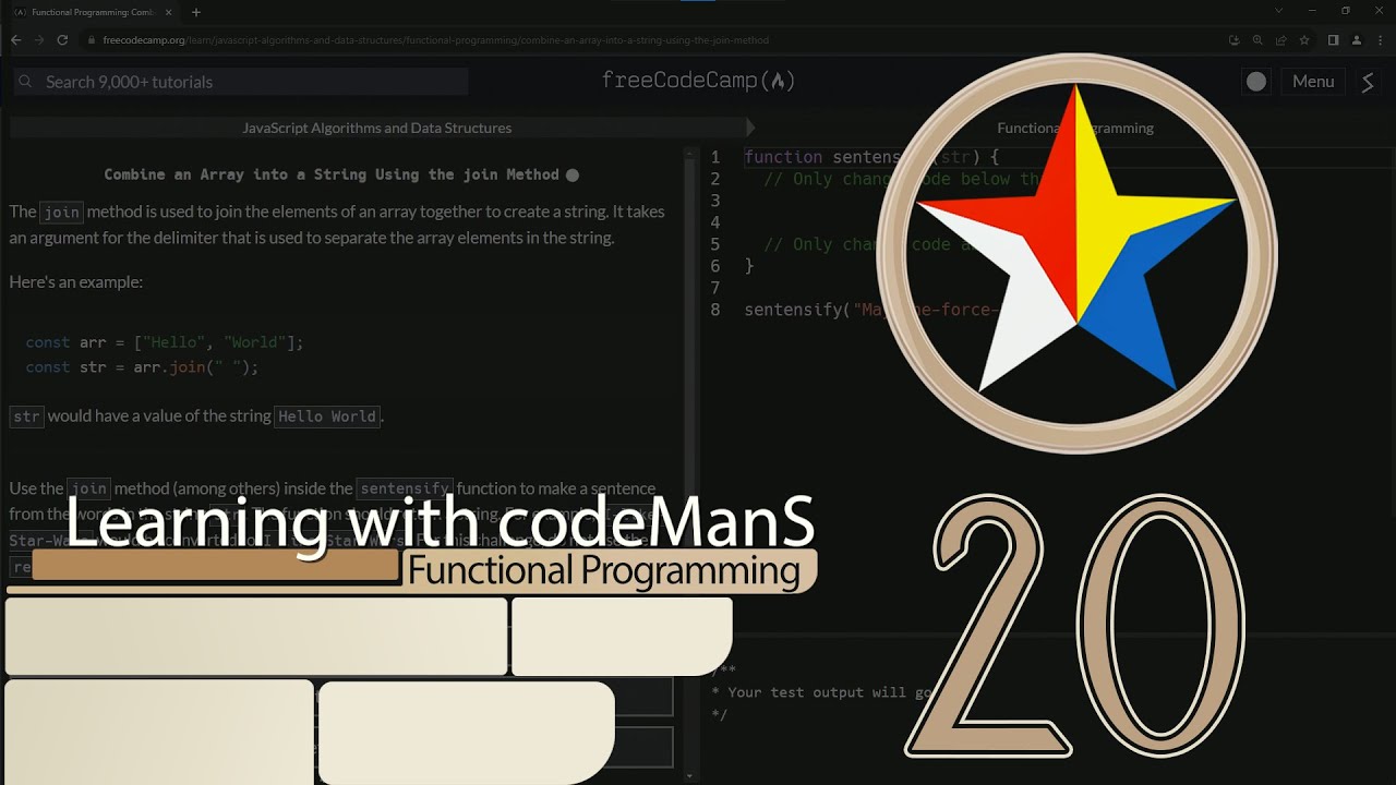 Combine an Array into a String Using the join Method | Functional Programming | freeCodeCamp