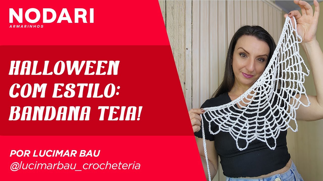 🕸️✨FAÇA UMA BANDANA DE TEIA | CROCHÊ PARA ARRASAR NO HALLOWEEN! 🎃