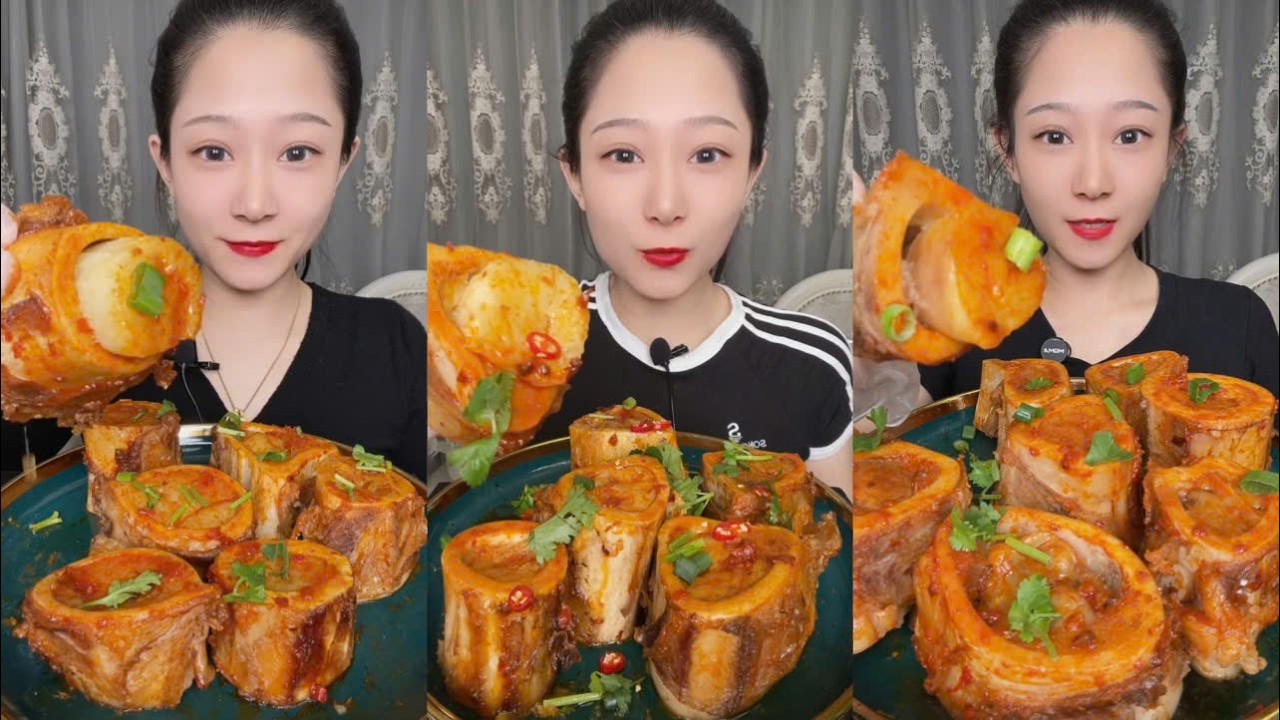 Asmr mukbang eating bone marrow - full 2 hours long - alice food #464