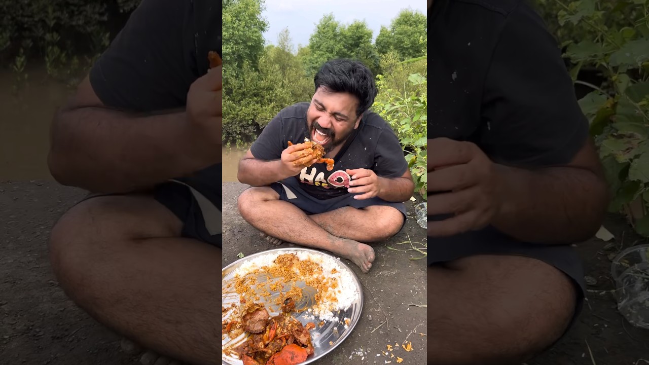 CRAB KA BUM KA GOLA😱 SPICY CRAB MASALA CHALLENGE🔥 #shorts #seafood #eating
