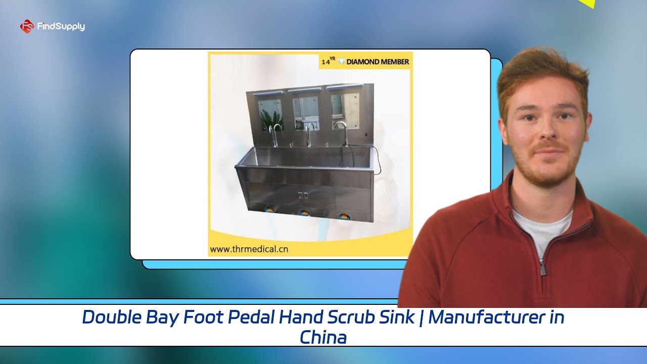 Double Bay Foot Pedal Hand Scrub Sink | Manufacturer in China