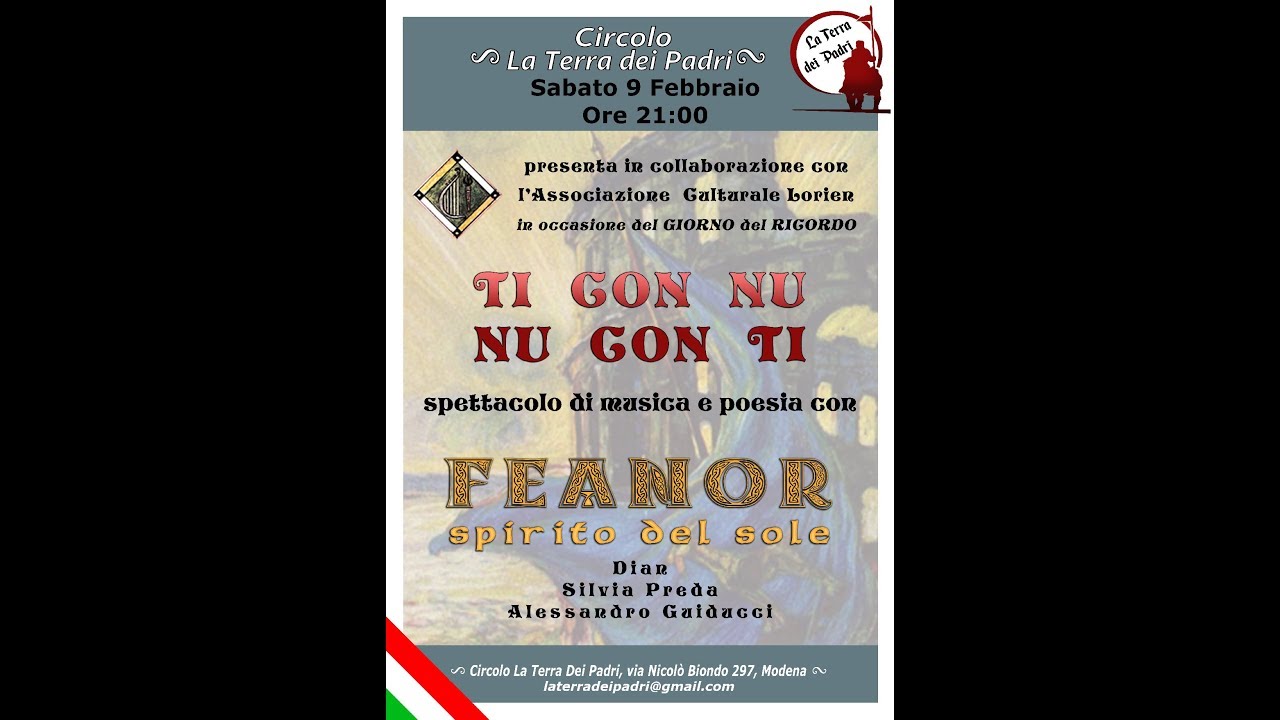 Feanor – Ti con nu nu con ti (live Modena 09.02.2019)