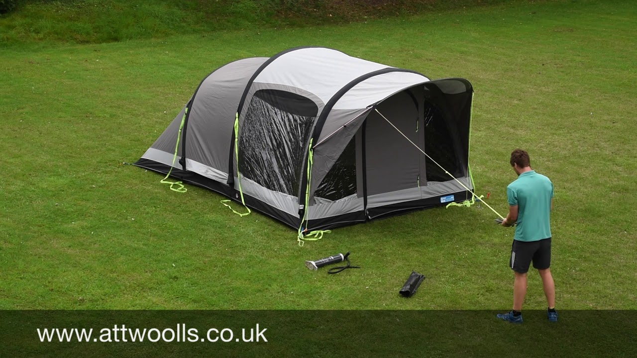Kampa Brean 4 Air Classic Pitching & Packing Video (Real Time)