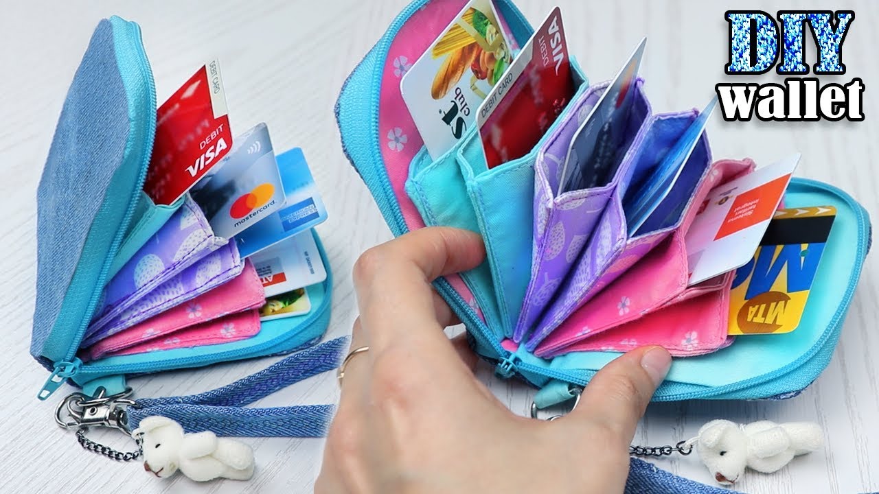 DIY JEANS POUCH WALLET IDEA // Credit Card Holder Zipper Purse Tutorial