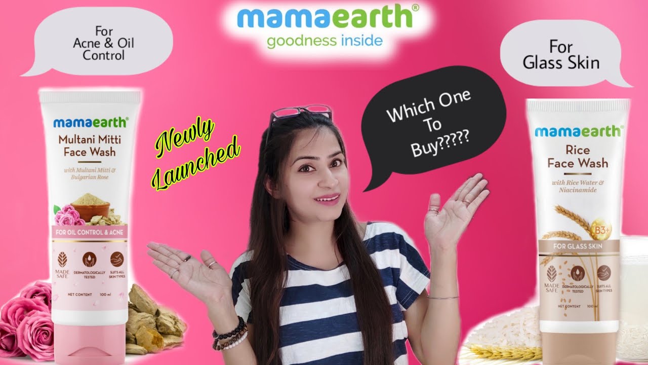 *Newly Launch #mamaearth Multani Mitti Vs Rice water Face Wash Review/Which One is better? #skincare