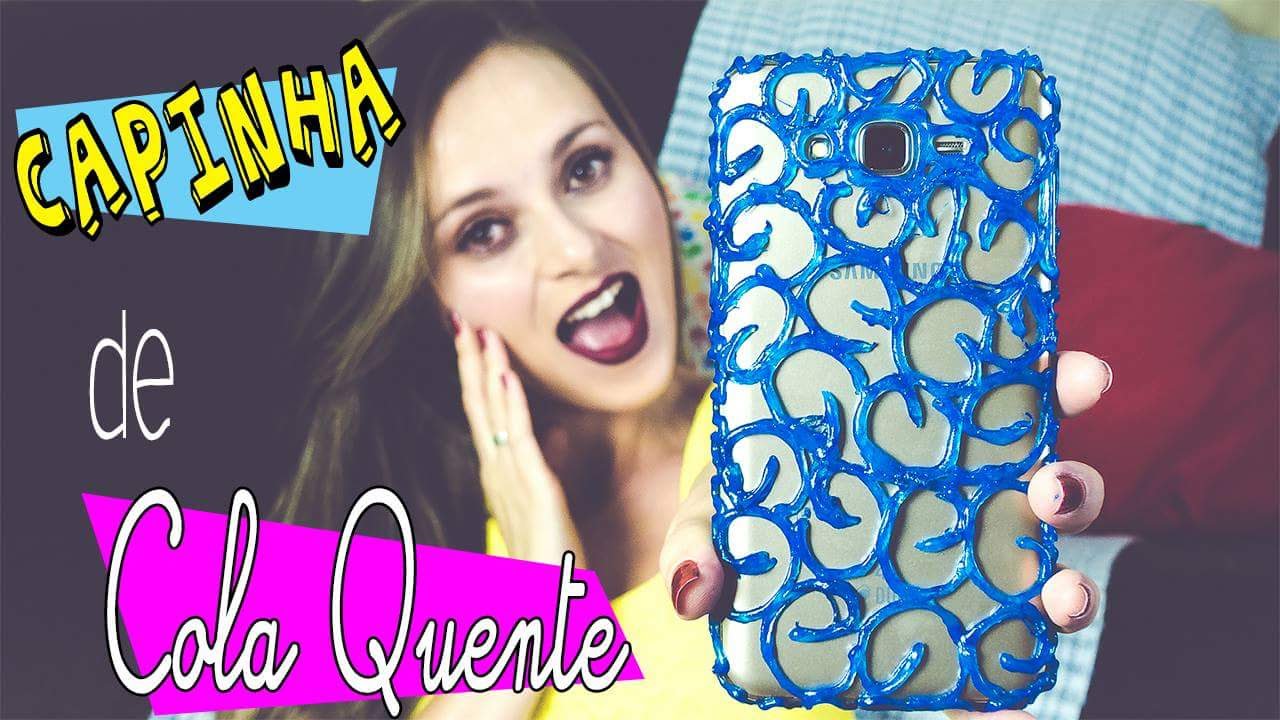 CAPINHA DE CELULAR com cola quente! - DIY