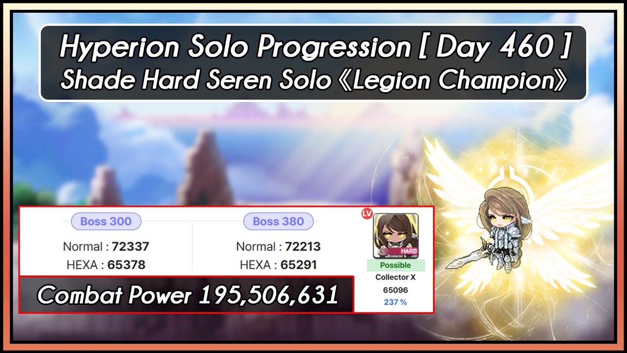 [GMS Hyperion] Shade Hard Seren Solo | Legion Champion (Day 460 Solo Progression)