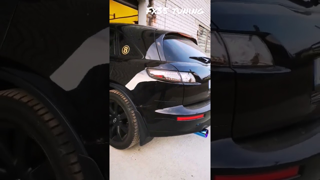 Infiniti fx35 X Black line visual + X pipe custom exhaust #infiniti #fx35 #xpipe #8 #tuning #suv