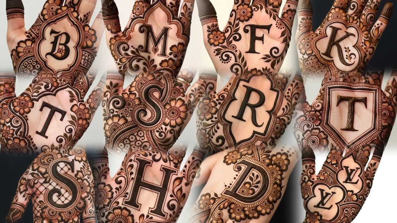 See your A ,R , S ,H, B,M Name letter mehndi design &hearts;️|alphabet name mehndi design 🤗 | your name 
