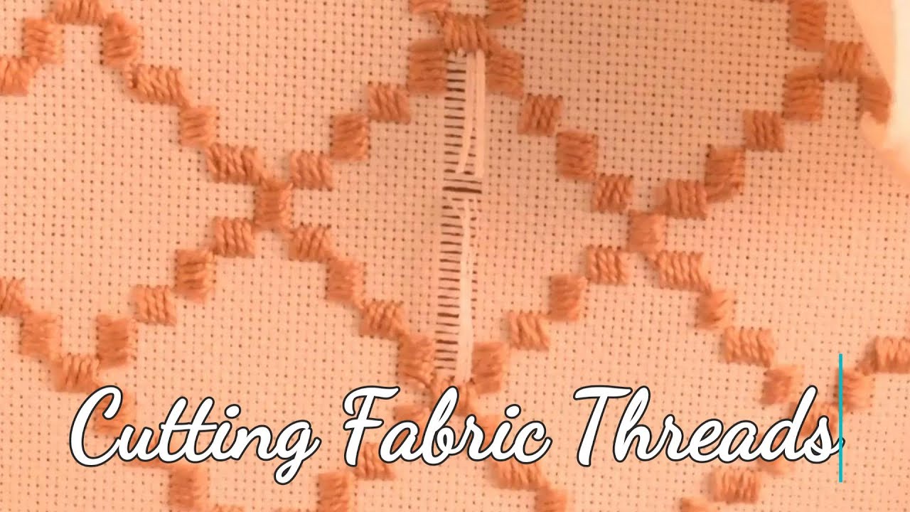 Cutting Fabric Threads | Hardanger Embroidery | Slow Stitching Process