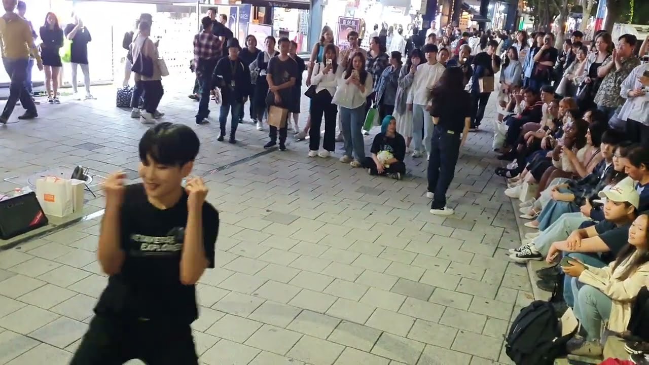 [STREET ARTIST] YU KAGAWA & HYOJIN. INTERACTIVE HONGDAE BUSKING. 230921.