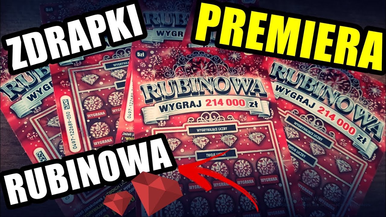 Zdrapki Lotto - RUBINOWA PREMIERA !