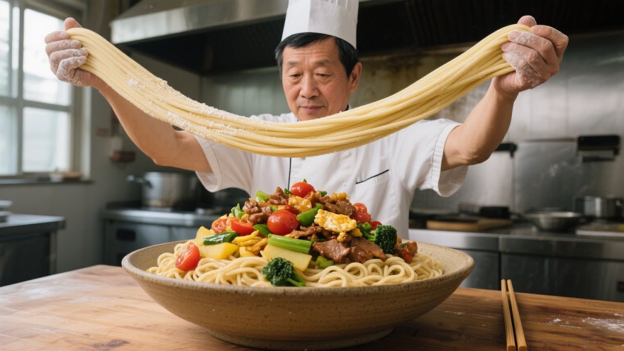 Lanzhou pulled noodles 兰州面条吃到爽，手工拉条拌炒菜，家家都是高手，到底哪家香？
