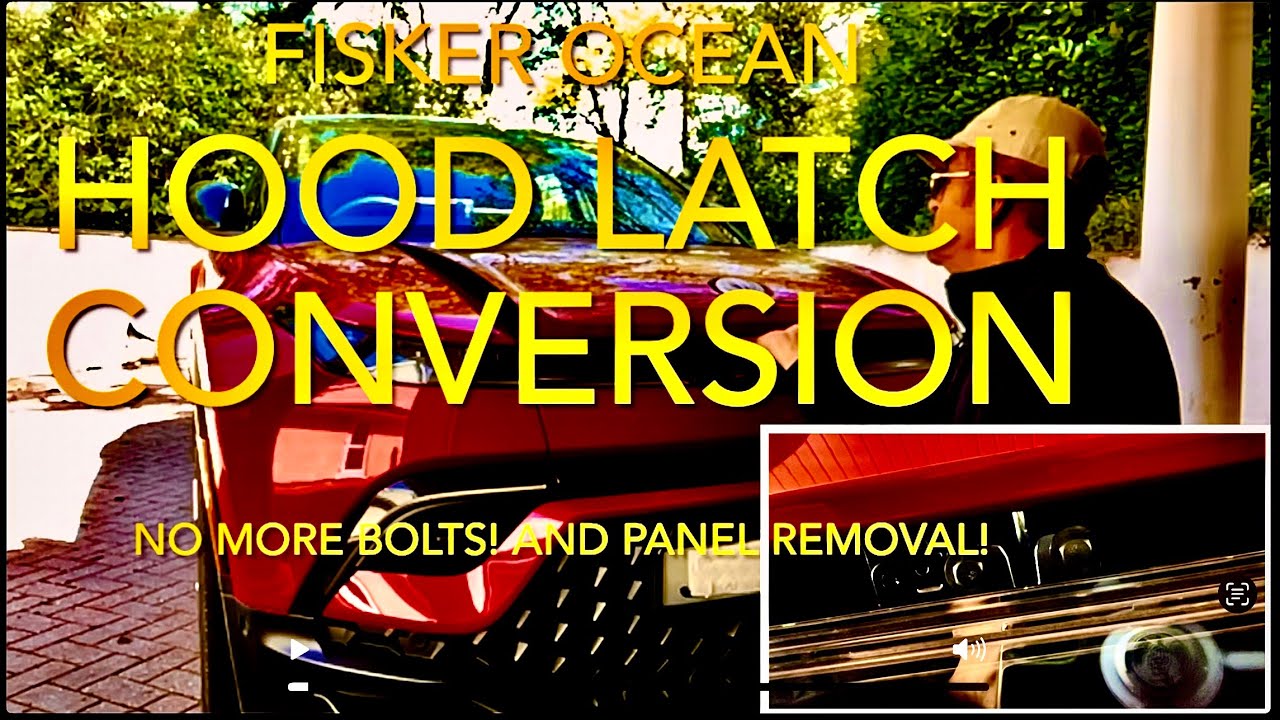 Hood Latch Conversion - Fisker Ocean - NO MORE BOLTS & PANEL PULLING