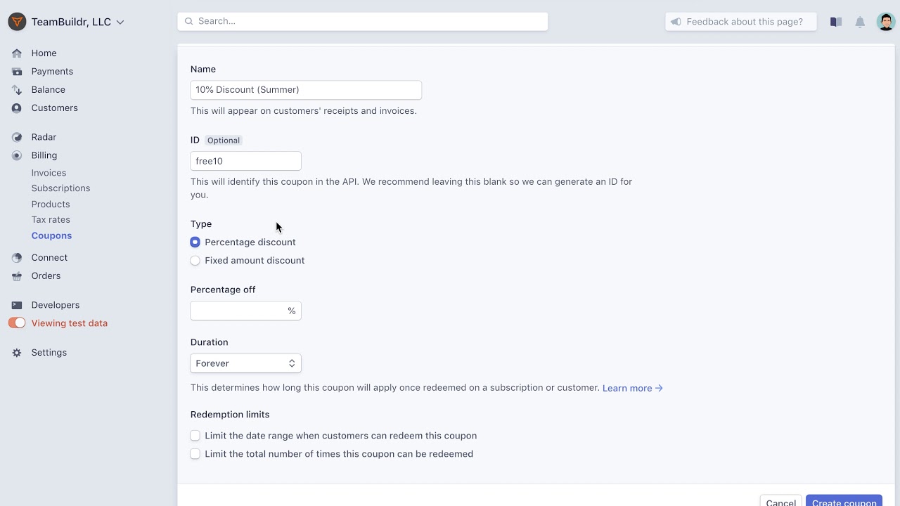 How to Create Coupon Codes in Stripe