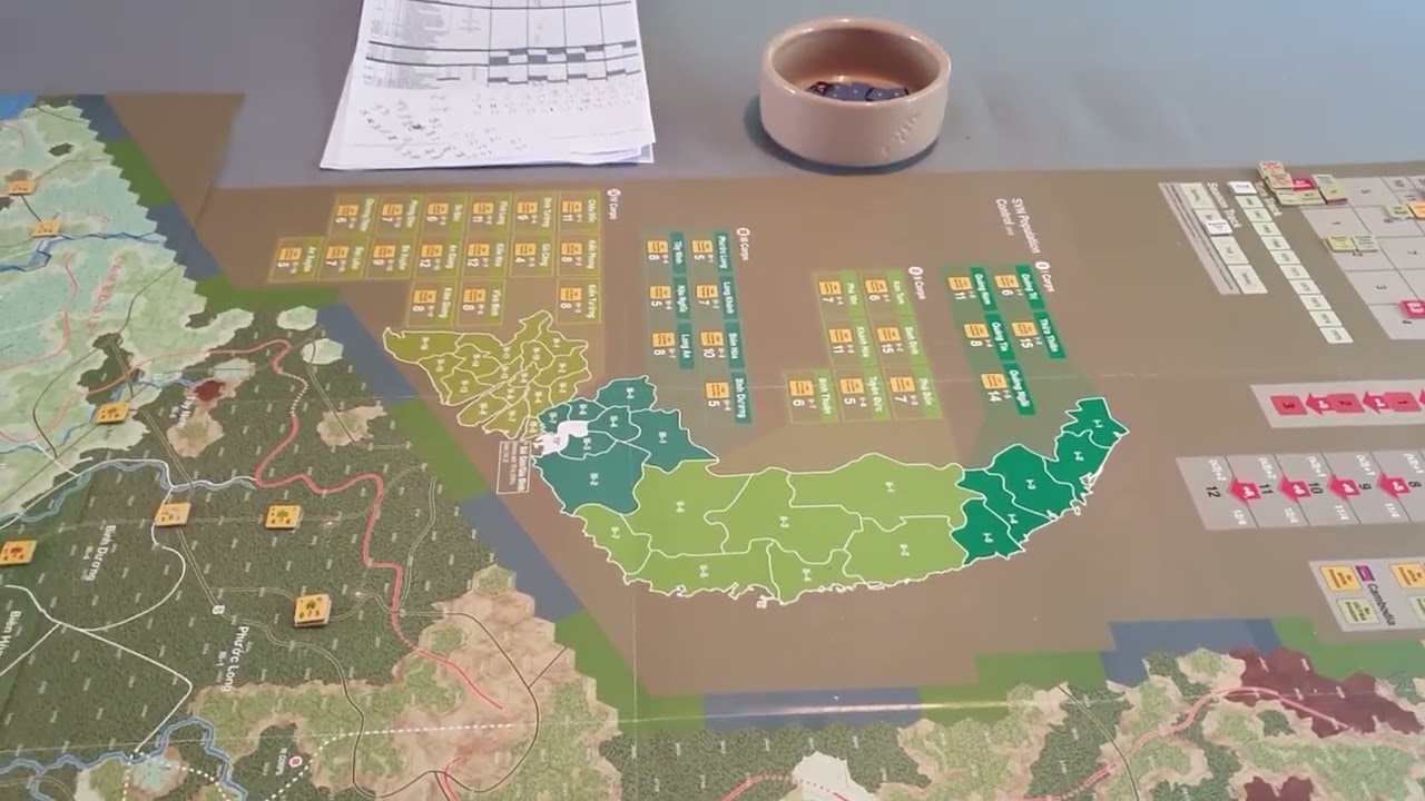 Vietnam 1965 - 1975. GMT Games 2nd Edition. 1 - Introduction and a look at components.