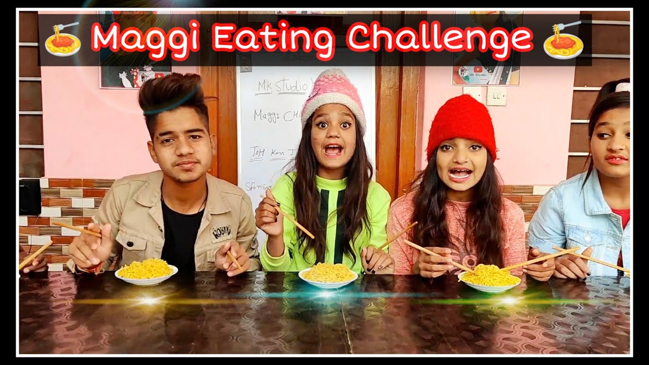MAGGI EATING CHALLENGE VIDEO 🍽 | Ishu Payal Kunal Riya Antima | Mk Studio Vlog @MKStudioIN