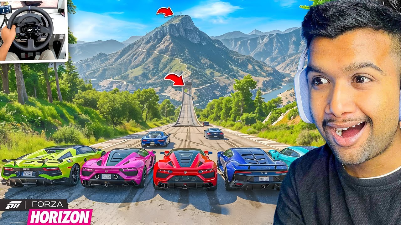 WORLD&rsquo;S MOST FASTEST CAR SPEED JUMP! 🔥(978+ KMPH) Forza Horizon 5 | LOGITECH G29