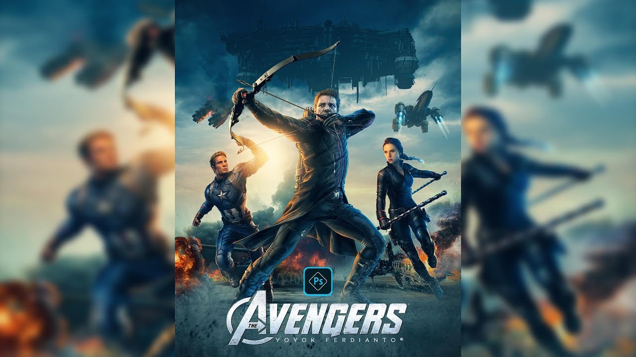 How to Make Avengers Movie Poster in Photoshop | Movie Poster Remake