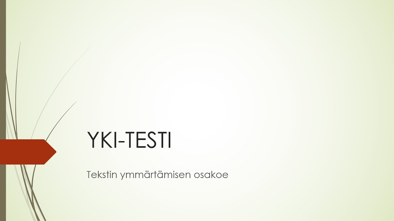 YKI-testi, tekstin ymmärtämisen osakoe