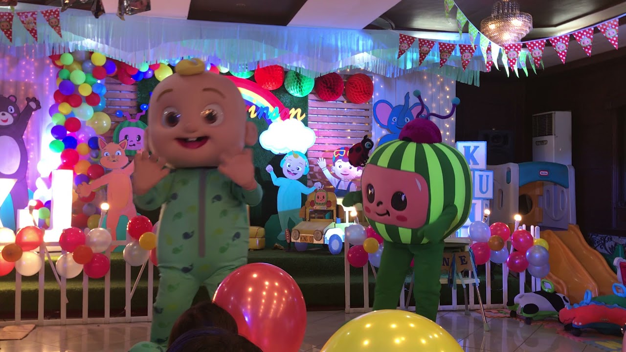 Cocomelon and JJ Mascots at Baby King's 1st Birthday