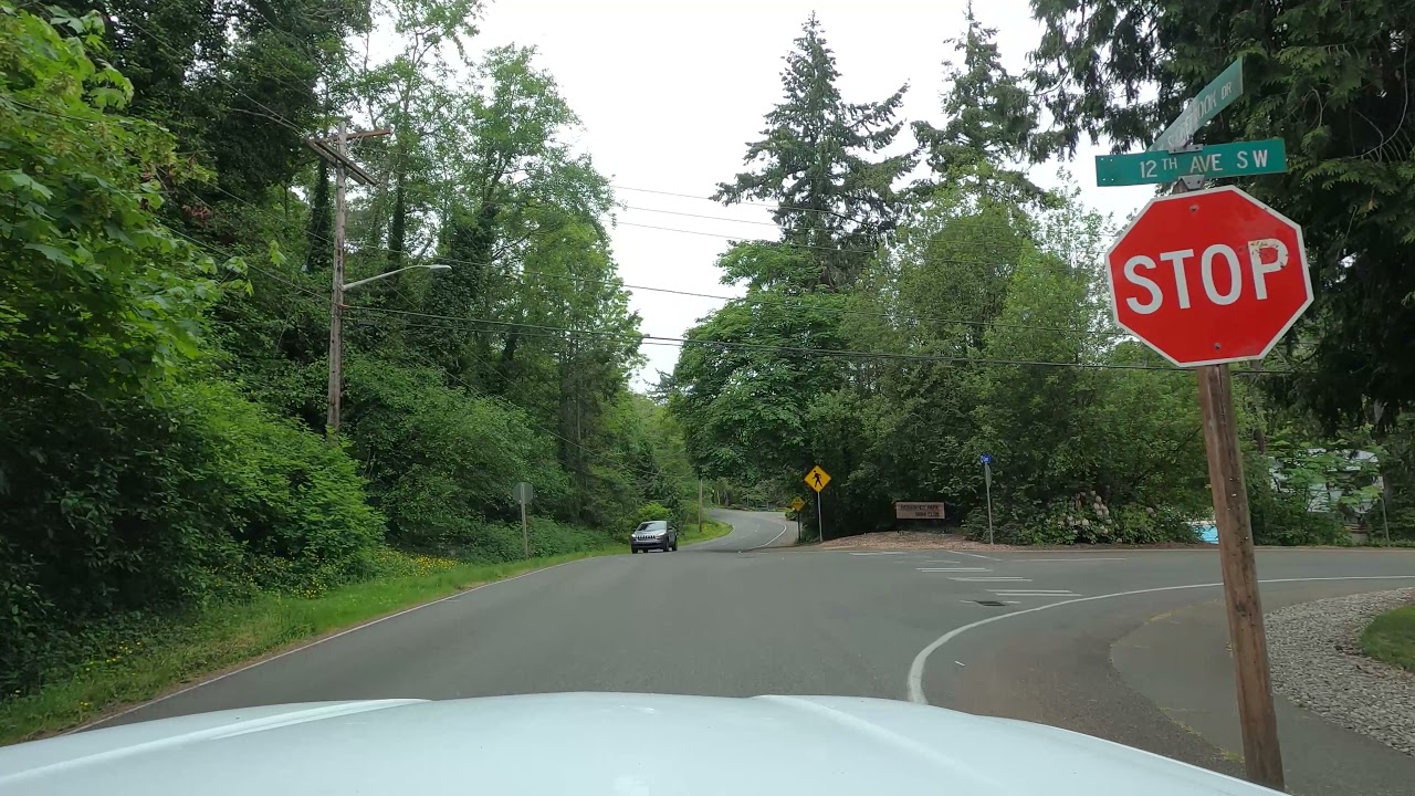 4K Driving from Des Moines through Normandy Park to Burien, Washington