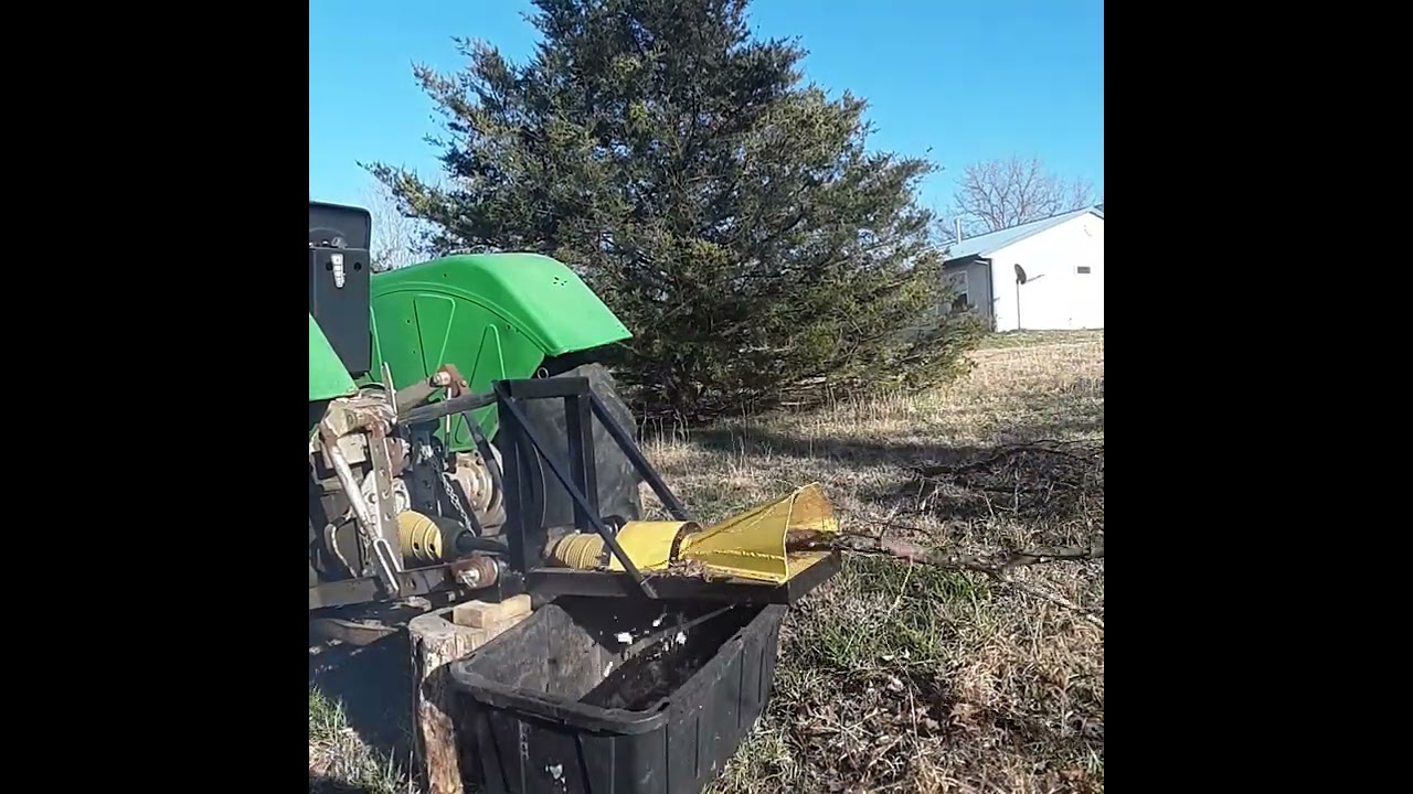 Small Wood Chipper Devours Branches!