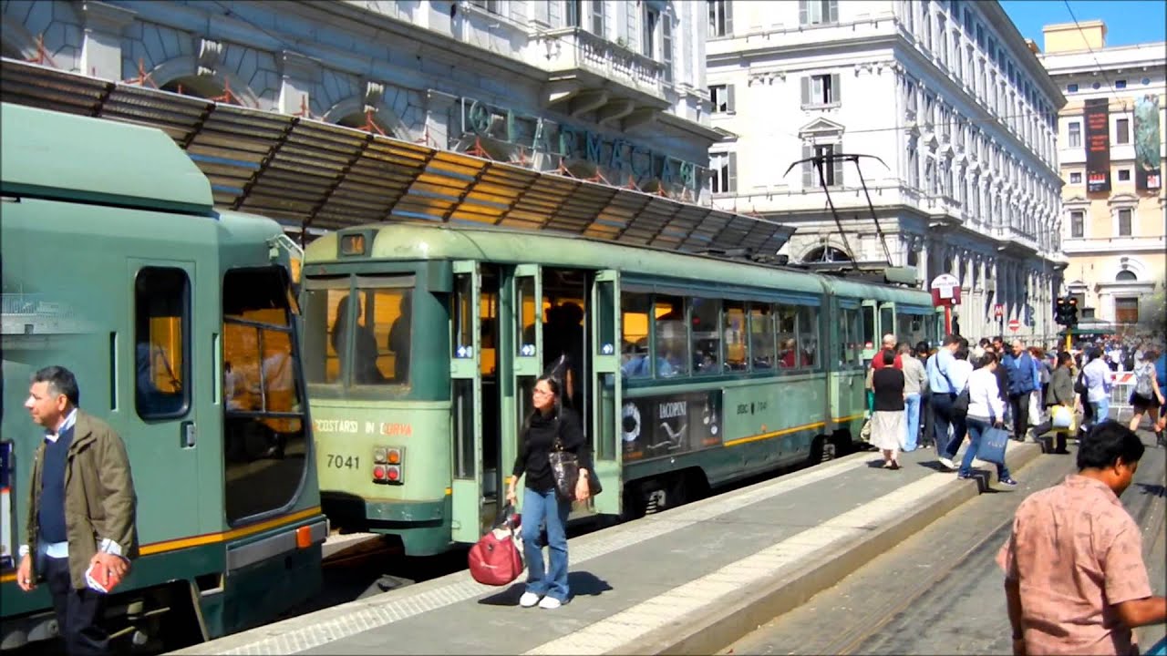 Trams in Rome - Straßenbahnen in Rom - Róma villamosai - Italy