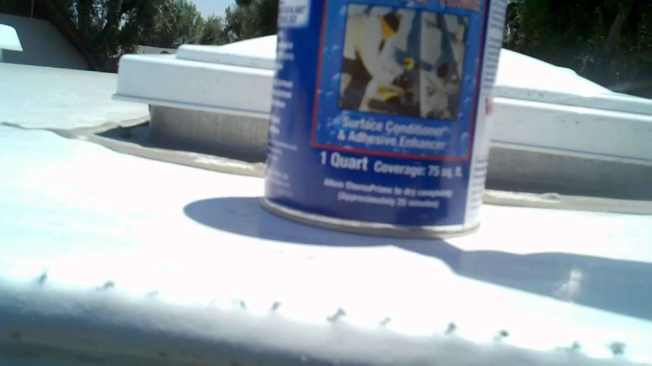 EternaBond Travel Trailer Rubber Roof Repair, Edge of the Roof