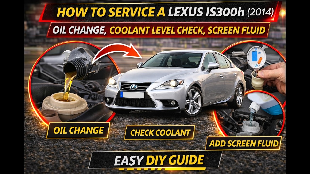 Как обслуживать Lexus IS300h (2014) | Замена масла, проверка уровня охлаждающей жидкости, проверк...