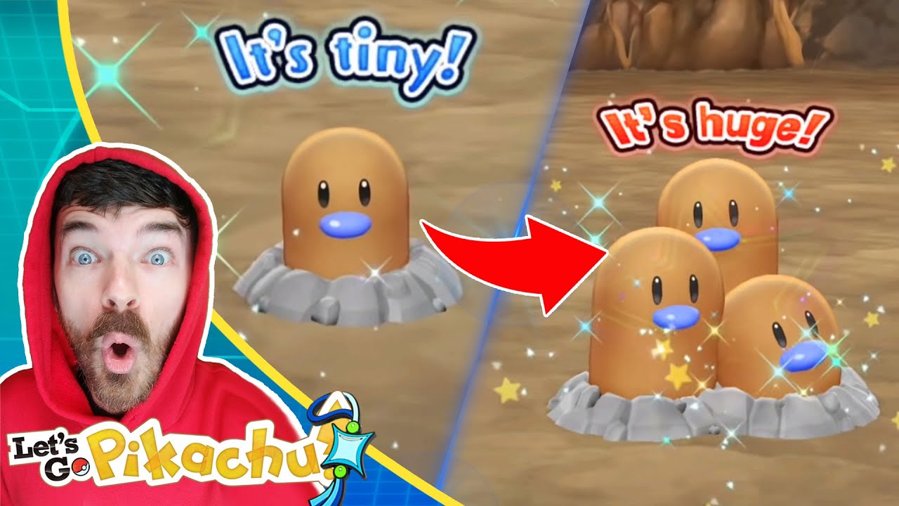 Shiny Diglett & Shiny Dugtrio Caught Wild | Pokemon Let's Go Pikachu Extreme Shiny Living Dex
