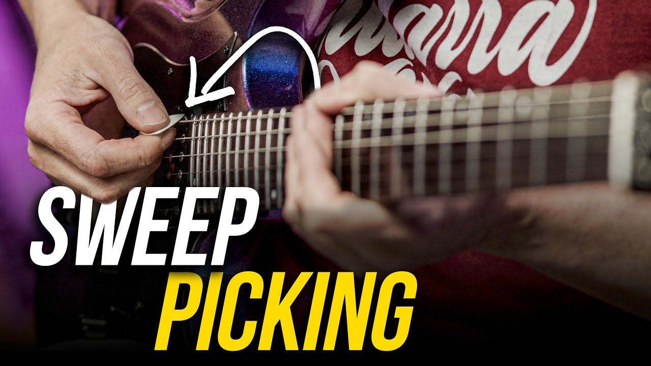 Cómo hacer SWEEP PICKING en 4 Ejercicios PROGRESIVOS
