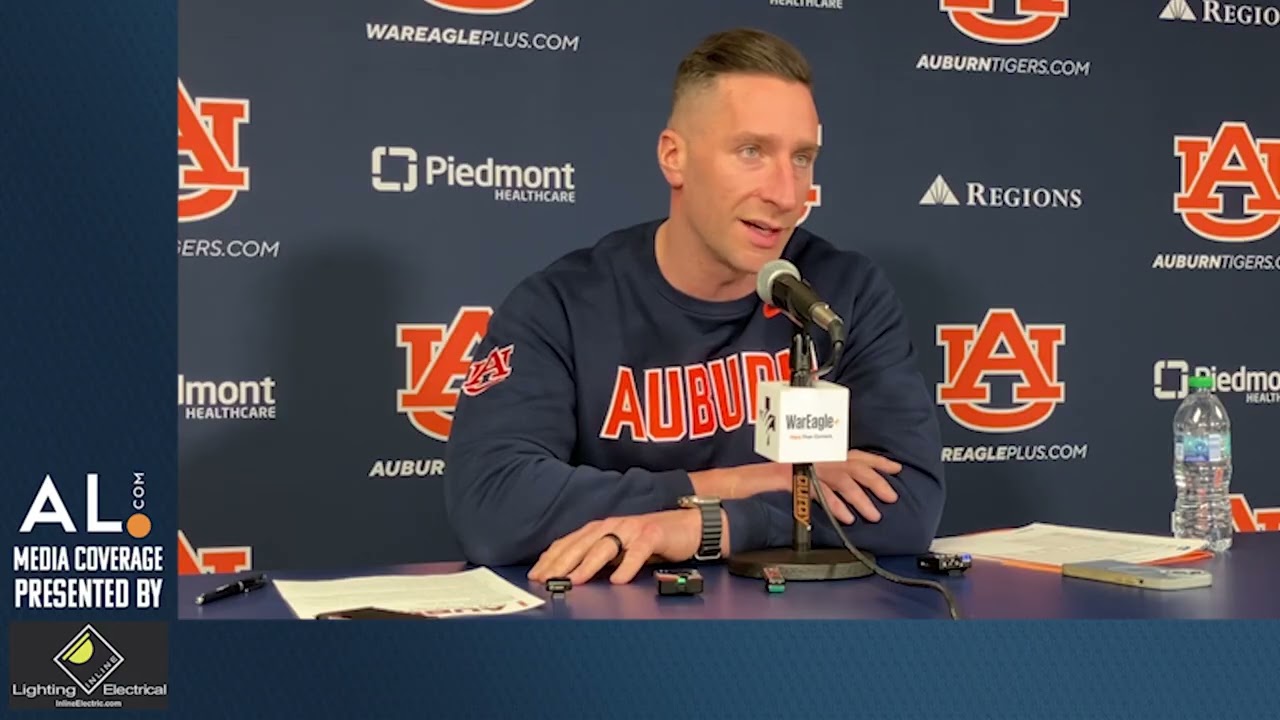 Steven Pearl addresses the media as Auburn prepares to host Alabama on Saturday