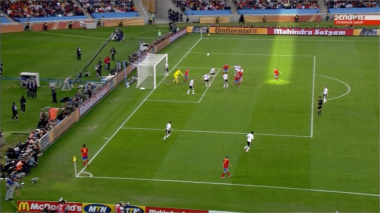 【闘将プジョル魂のヘッド】2010W杯 準決勝 スペイン vs ドイツ