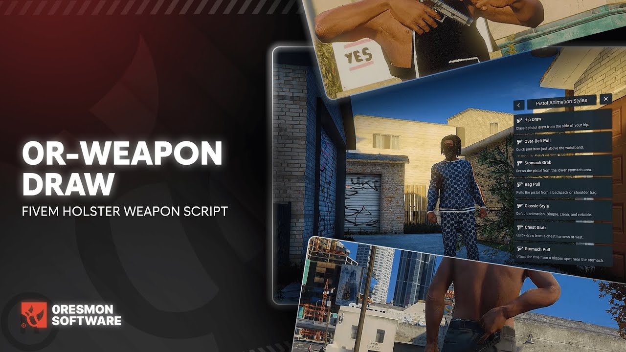 [INGAME] Fivem Custom Weapon Draw (Holster Weapon) Script (7Diffirent Draw Animaton) - 0R-Weapondraw