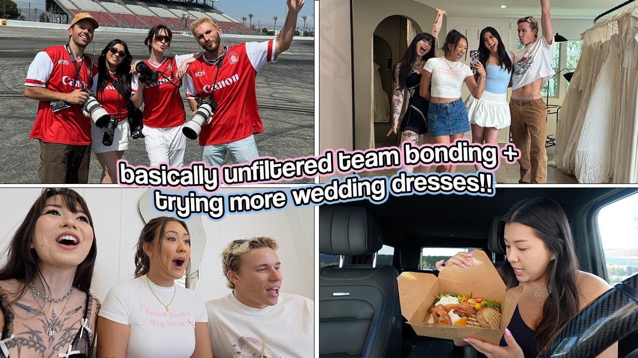 BASICALLY UNFILTERED TEAM BONDING + Trying On More Wedding Dresses!!