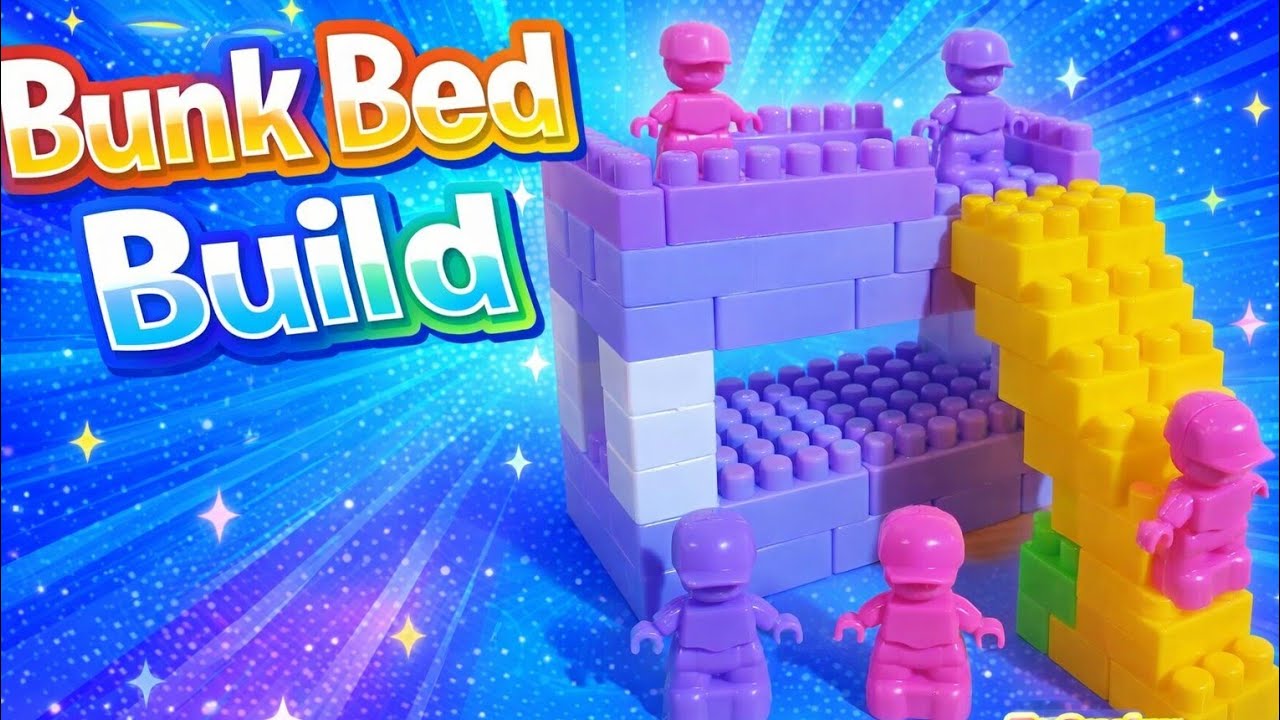 Satisfying Building Block Bunk Bed Build | Relaxing Step by Step Tutorial