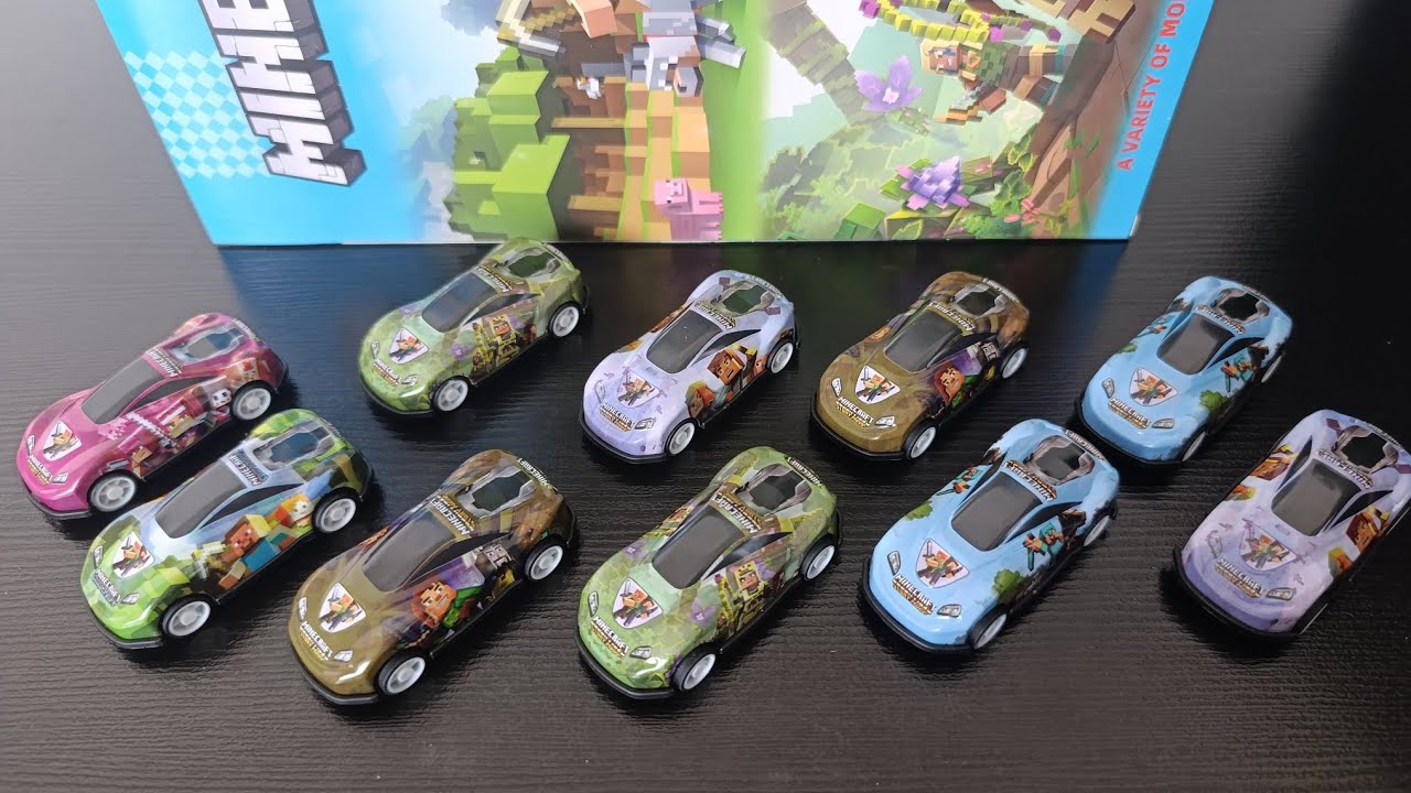5 Minutes Satisfying With Unboxing Minecraft Skin Cars Play Set | ASMR | Unboxing & Review