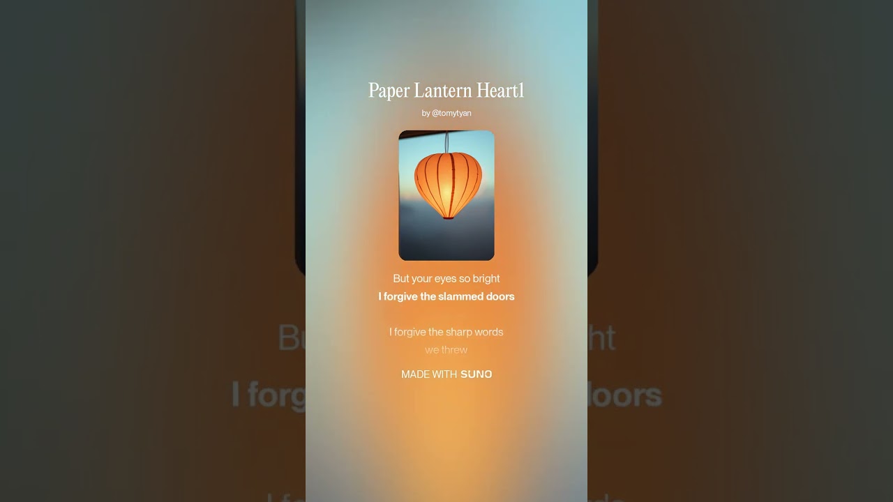 Paper Lantern Heart1(Official Lyric Video) / AI Female Vocal Ballad癒やし、心地よい、AI音楽