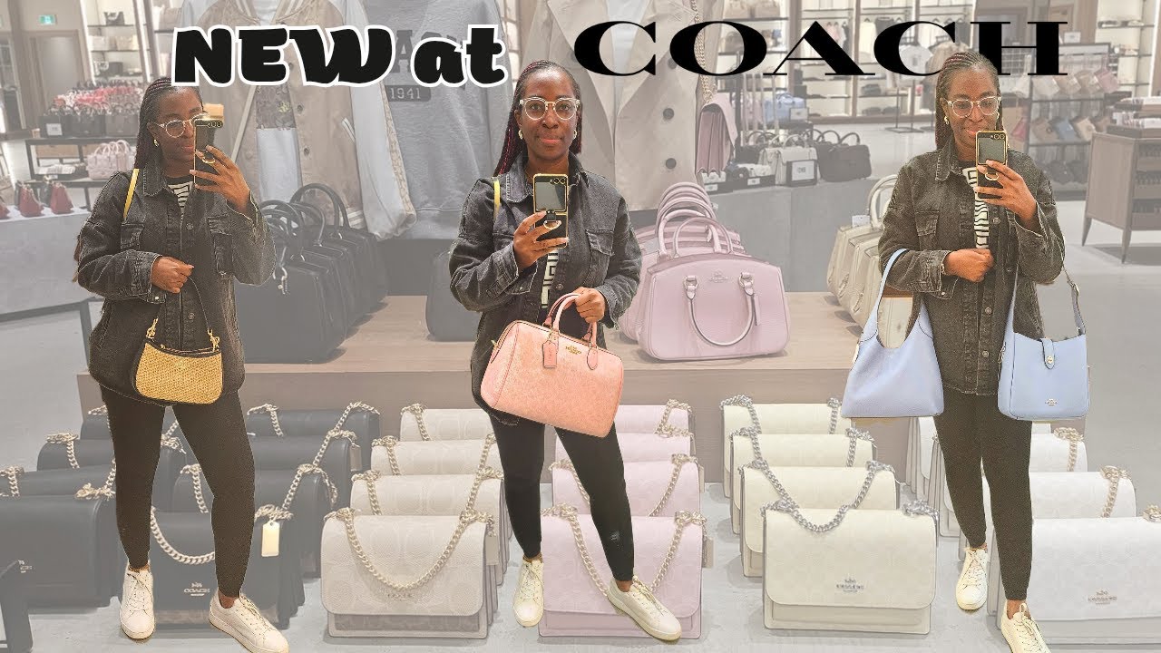 Shop With me at COACH OUTLET: New SPRING 2025 Collection - Powder Pink, Hay & Straw! YellowSparksJoy