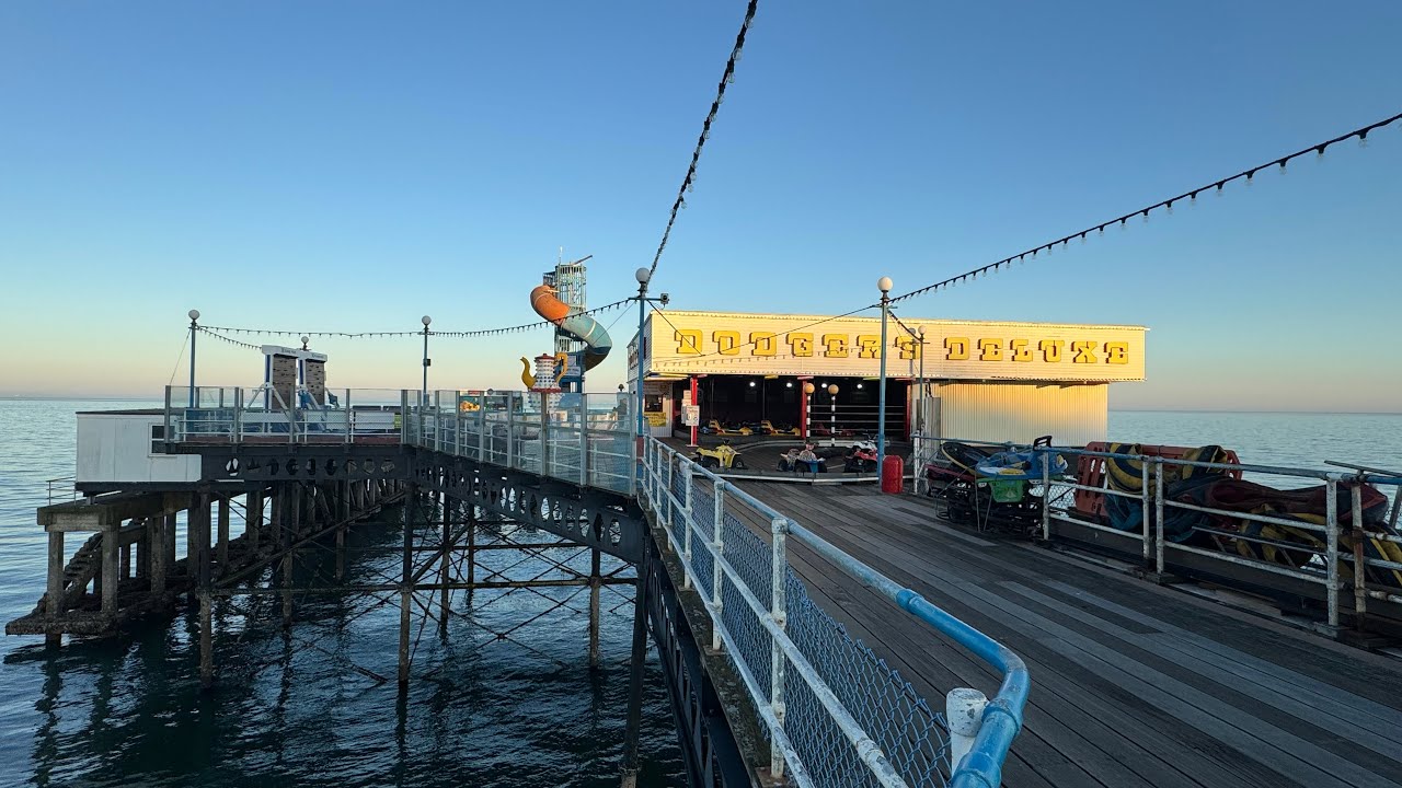 Evening walk end of Sandown Pier, Isle of Wight