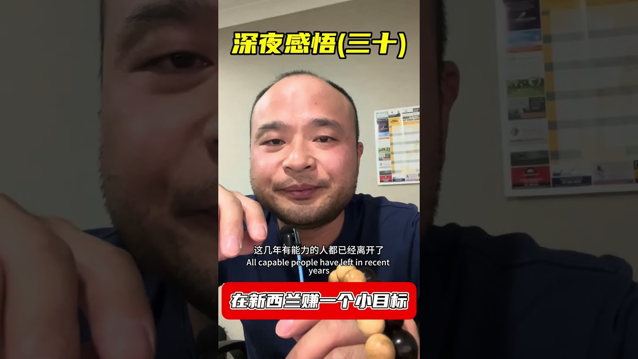 深夜感悟(三十)在新西兰赚一个小目标#新西兰 #奥克兰 #小丹森 #新西兰森场 #新西兰深夜感悟 #新西兰老板局 #新西兰开发商 #新西兰自媒体 #新西兰生活 #海外生活
